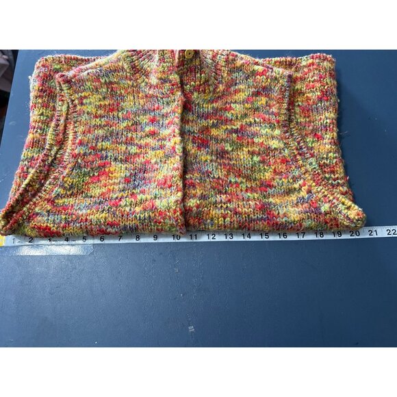 Talbots Wool Blend Sweater Vest L  Multicolor Knit Button-Up - Picture 4 of 11